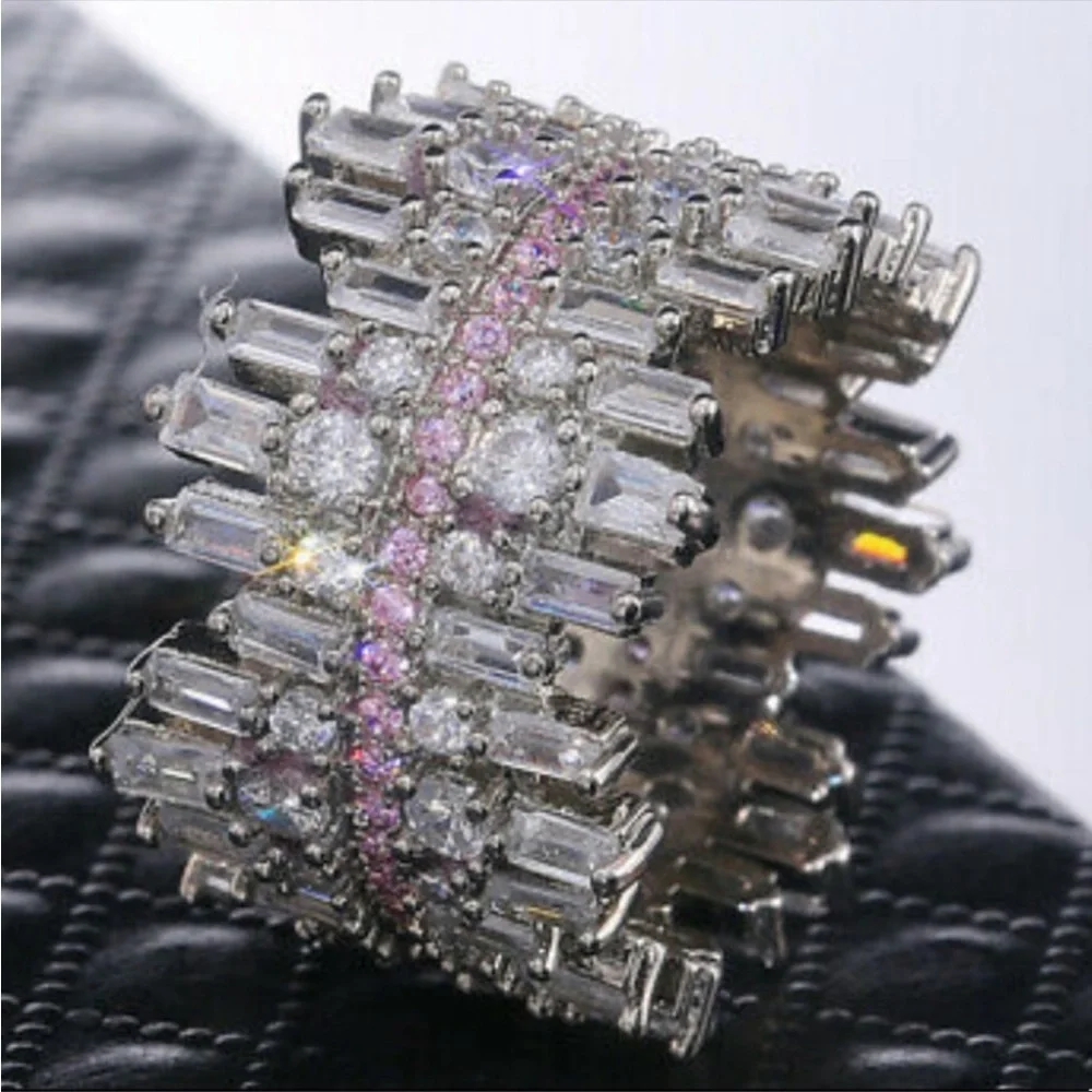 New 925 STERLING SILVER Diamond LUXURY Ring - Picture 8 of 10